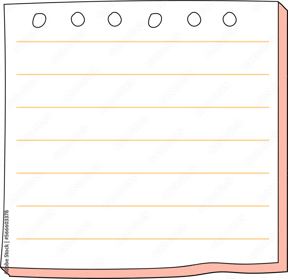 Cute Paper Notepad Vector Cute Paper Notepad Vector