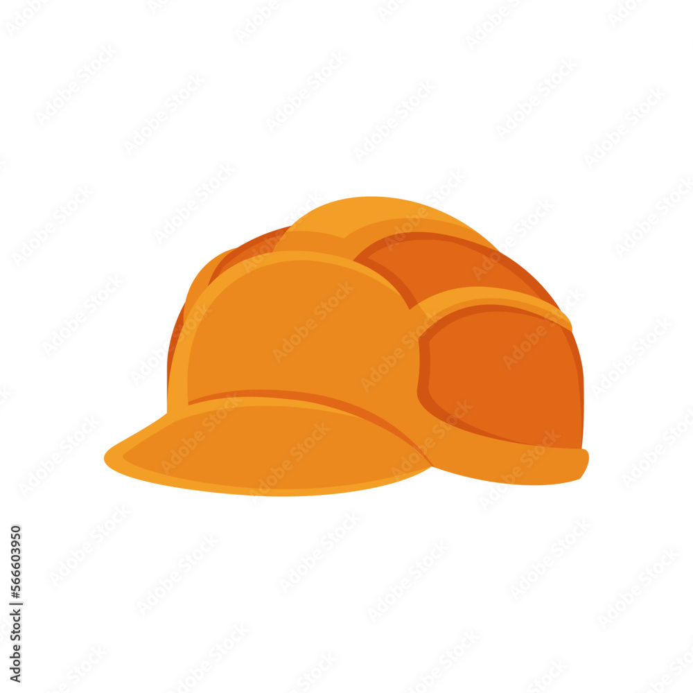 Orange hardhat for workers vector illustration. Drawing of accessory or equipment for industrial work isolated on white background. Prevention, protection, safety concept Orange hardhat for workers vector illustration. Drawing of accessory or equipment for industrial work isolated on white background. Prevention, protection, safety concept