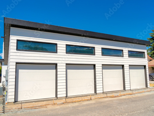 Four stall garage of a residential house under construction © Imagenet
