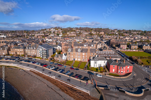 Obraz na płótnie City of Dundee in Scotland, aerial view, cityscape