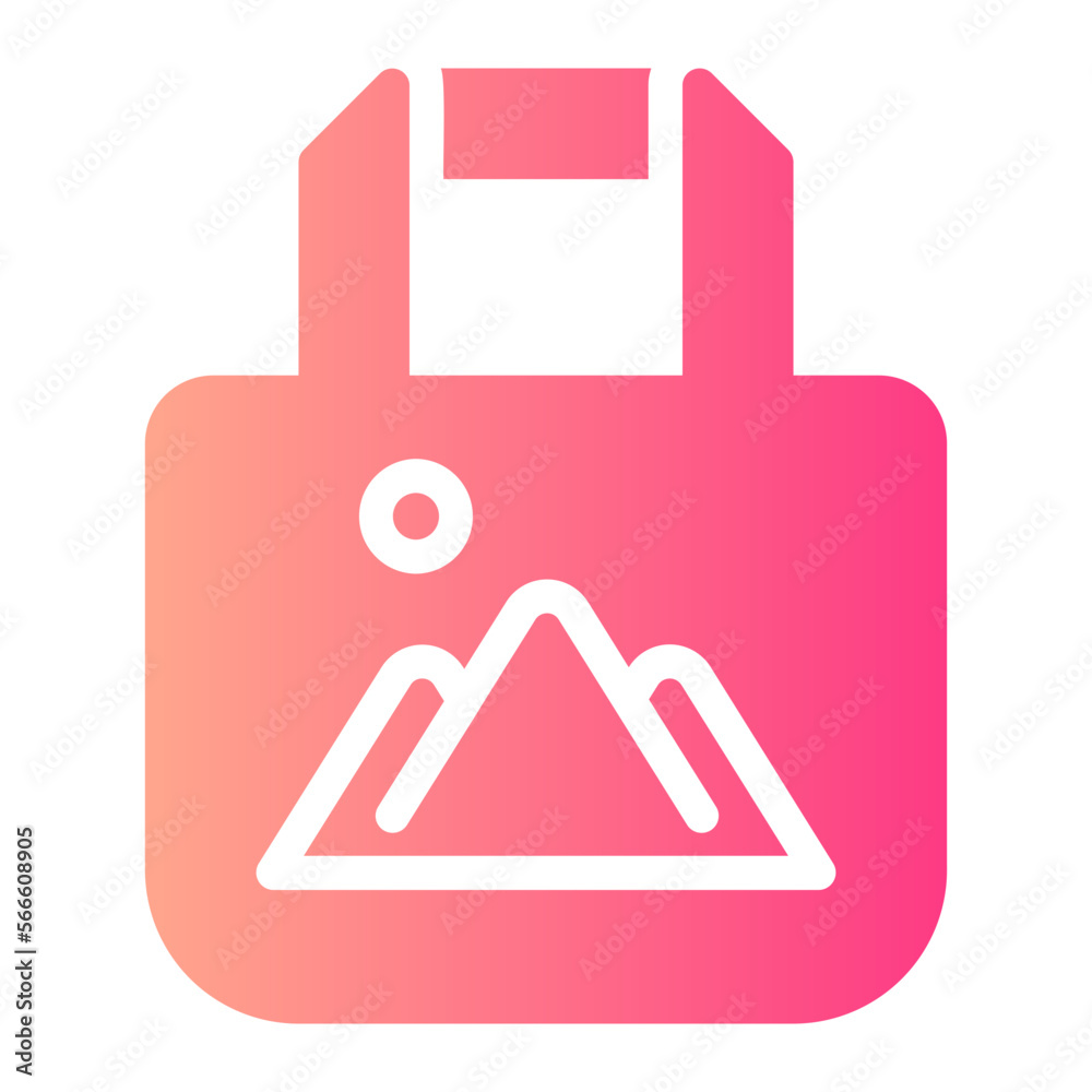 tote bag gradient icon tote bag gradient icon