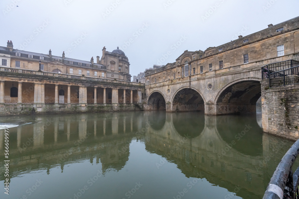 Walking around the historic city of Bath, Uk