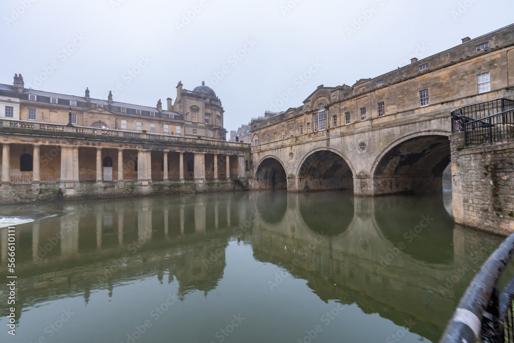 Walking around the historic city of Bath, Uk