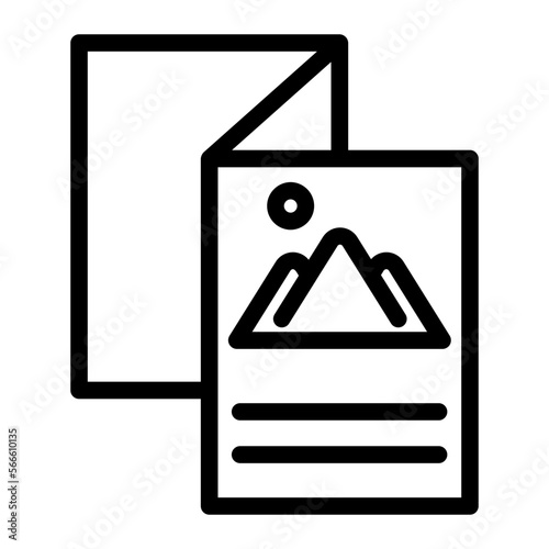 flyer line icon