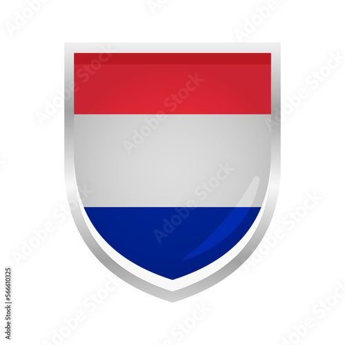 Free Download Netherlands Flag Badge Shield Shape - GFXLoad