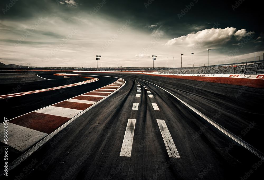 Race track Stock Illustration | Adobe Stock