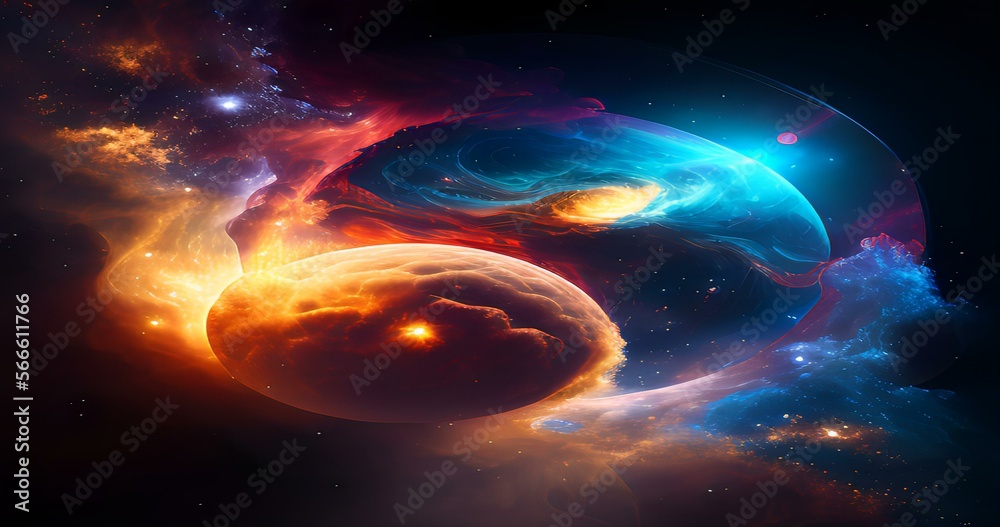 Fototapeta premium Cosmic Winter Night