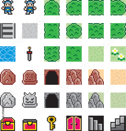 アクションRPG風ドット絵セット
