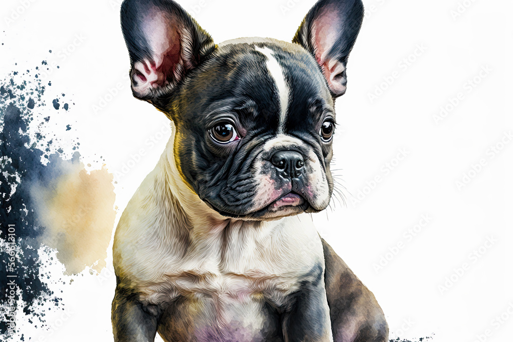 French Bulldog puppy. Portrait of a French Bulldog dog. Dog portrait