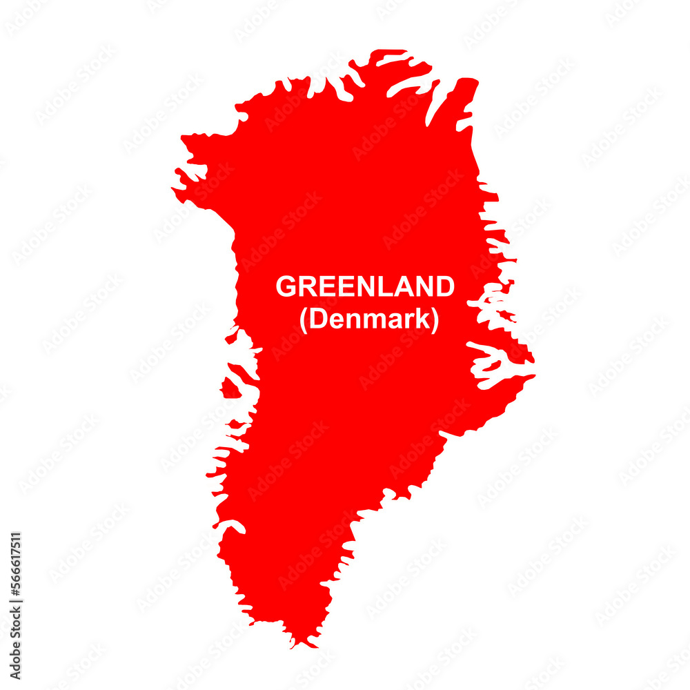 High resolution transparent map of Greenland(Denmark) Stock