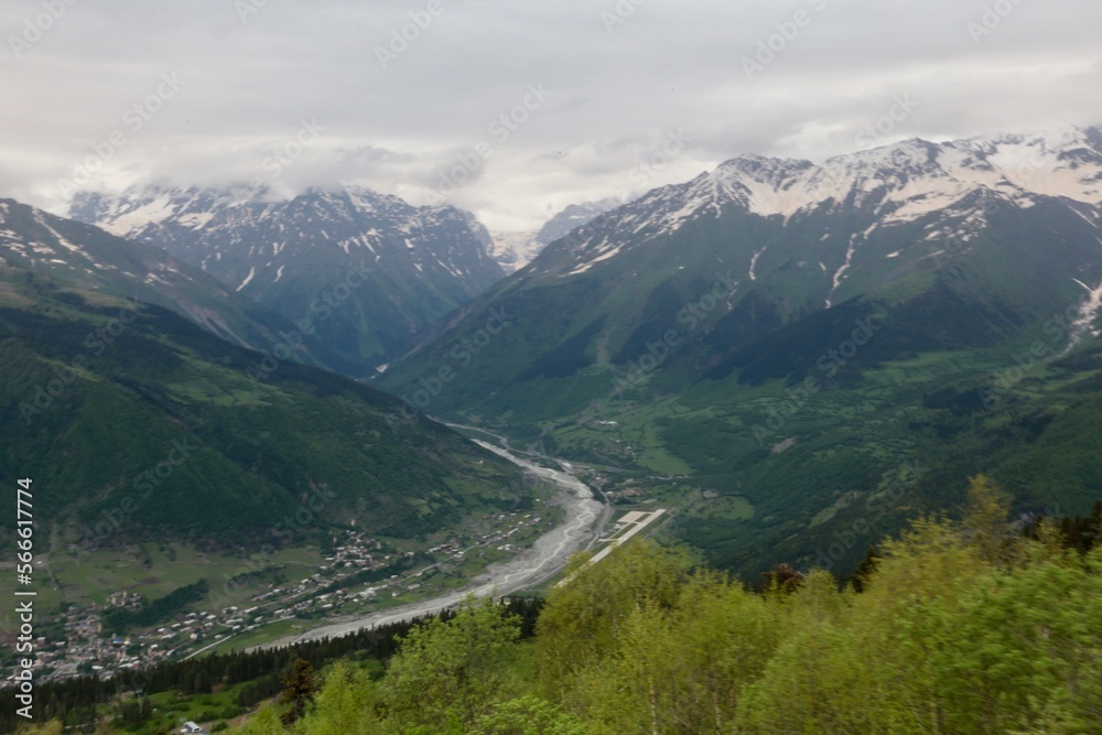 Mountains with snow, Georgia, Caucasus