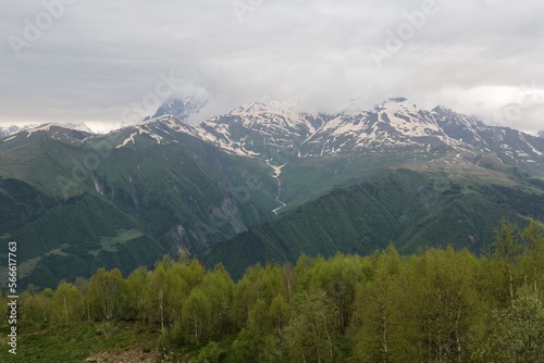 mountains with snow and clouds, Caucasus, Georgia © Ulf Schumann