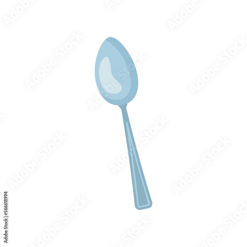 Spoon isolated on white background. Cutlery and utensils vector illustration. Restaurant  kitchen equipment  food concept