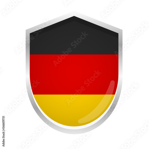Free Download Germany Flag Badge Shield Shape - GFXLoad