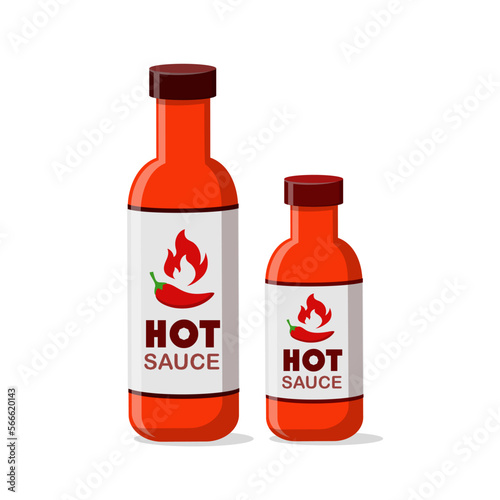 bottle red hot sauce with good quality with good color
