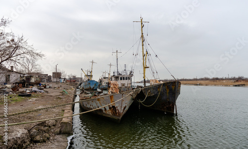 Wallpaper Mural old ship ran aground in Ukraine Torontodigital.ca