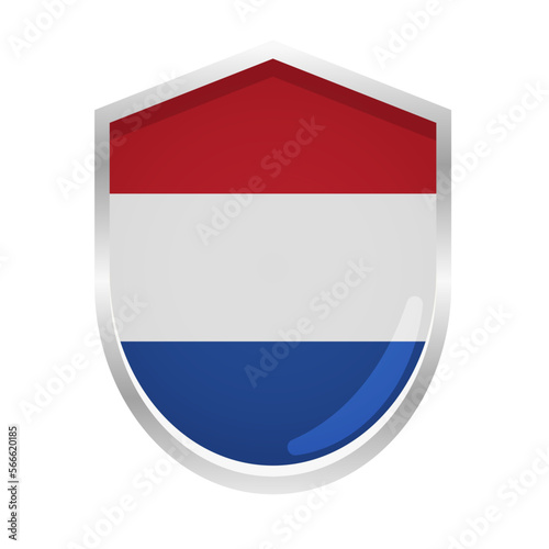 Netherlands Flag Badge Shield Shape Free Download Netherlands Flag Badge Shield Shape - GFXLoad