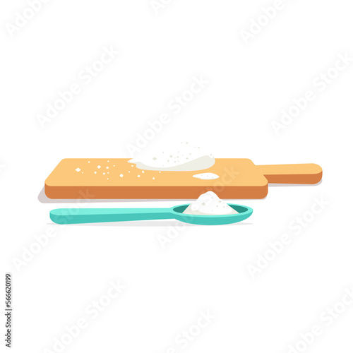 spoon of salt with good quality with good color