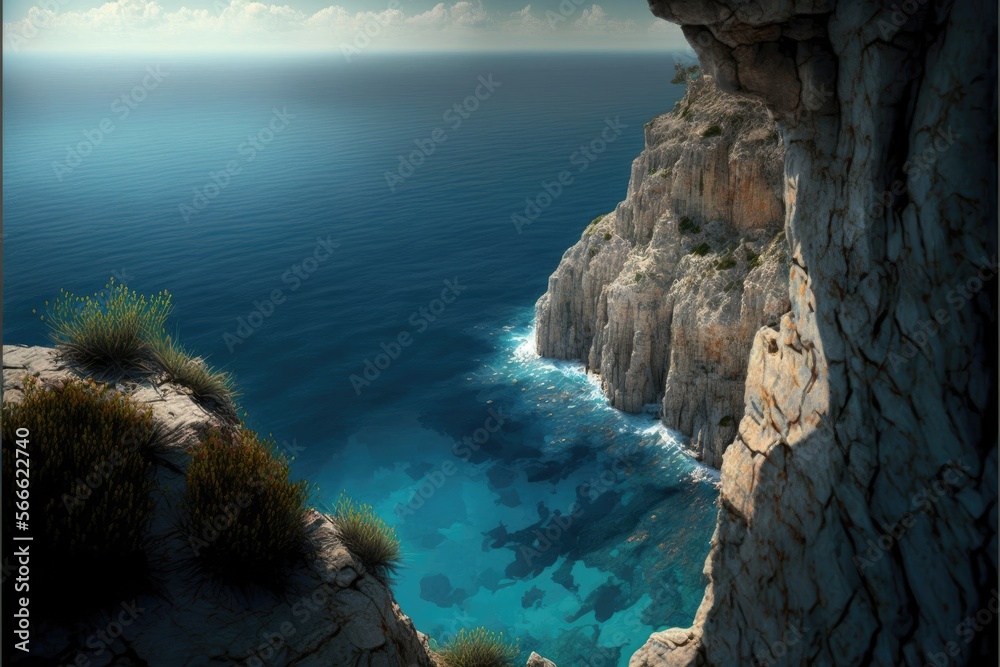 cliff and sea