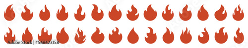 Fotografiet Fire icon collection