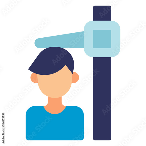 stadiometer height measurement device flat illustration