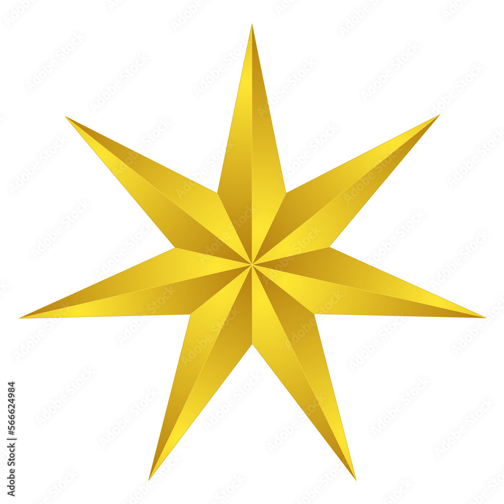 Obraz premium PNG 3d star on a white background