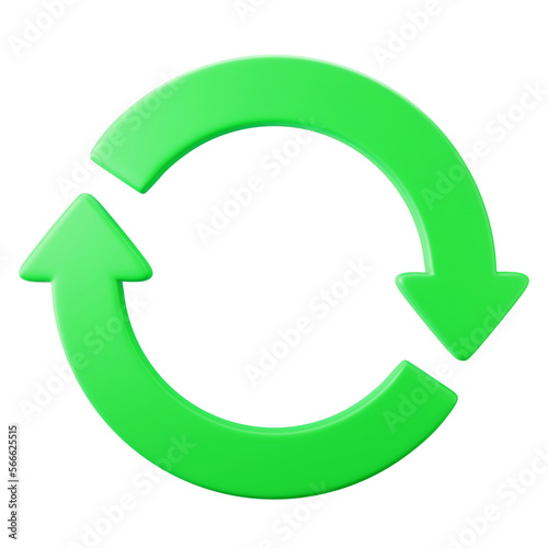 update upgrade rotation full circle loop arrow user interface theme 3d render icon illustration isolated
