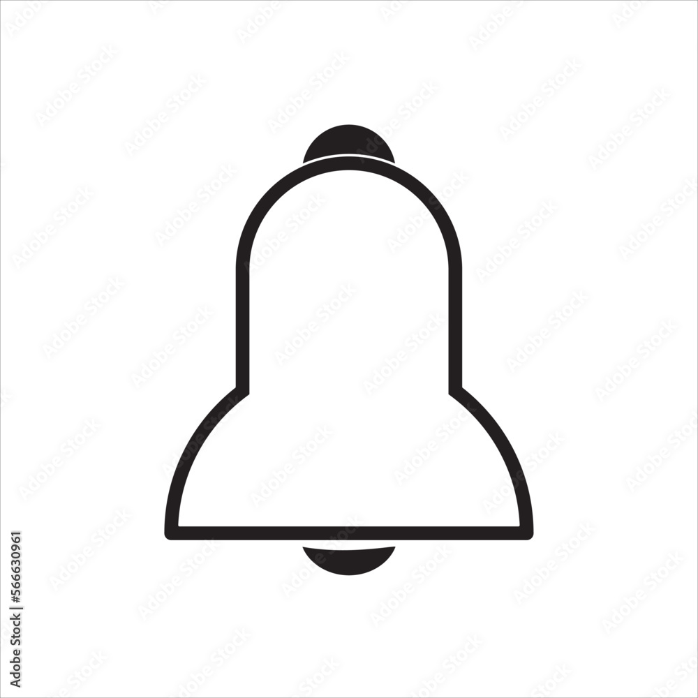Notification bell icon, vector, illustration, symbol Notification bell icon, vector, illustration, symbol