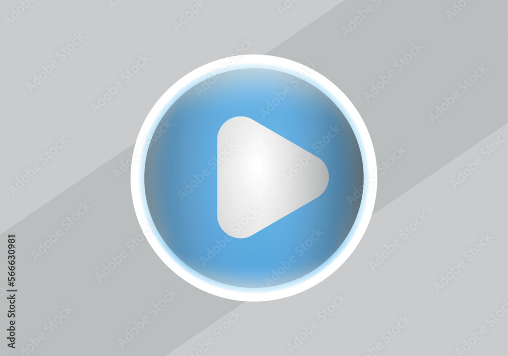 Blue Glossy Media Button,Play. Vector Play button design. Blue Glossy Media Button,Play. Vector Play button design.