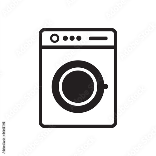 washing machine icon, vector, illustration, symbol