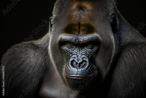 Silverback Gorilla Mean, Generative AI © Shirt