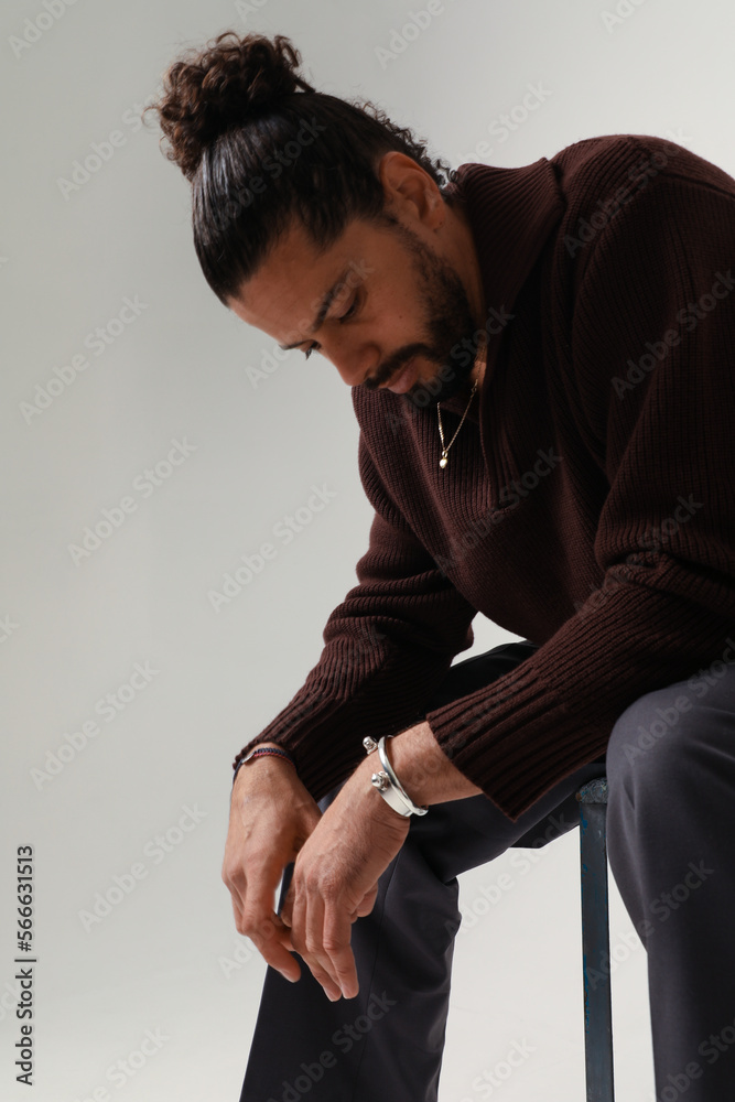 Vertical portrait of confident man. Mind set and mental health concept. Vertical portrait of confident man. Mind set and mental health concept.