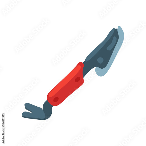 Steel crowbar vector illustration. Cartoon drawing of instrument for repair work isolated on white background. Carpentry, construction concept
