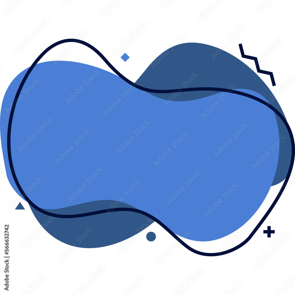 Abstract Memphis Blob Design