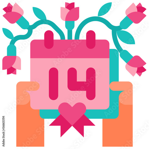 feb flat icon
