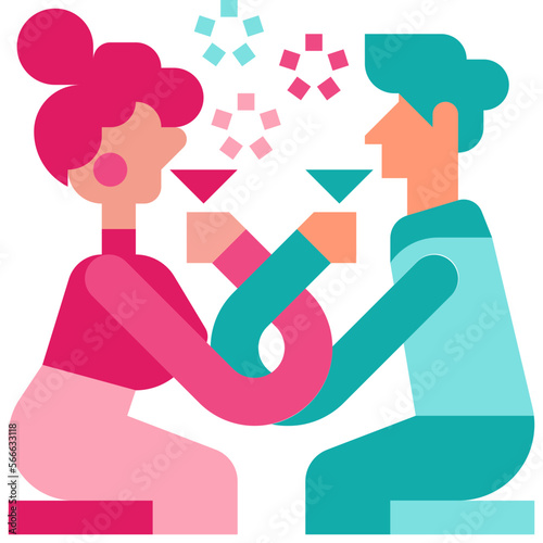 honeymoon flat icon