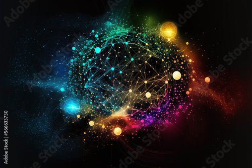 communication tech abstract background sphere