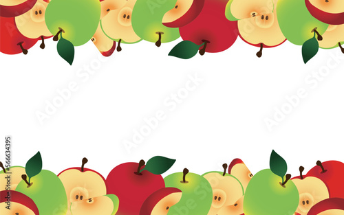 りんごを配置した背景・フレーム