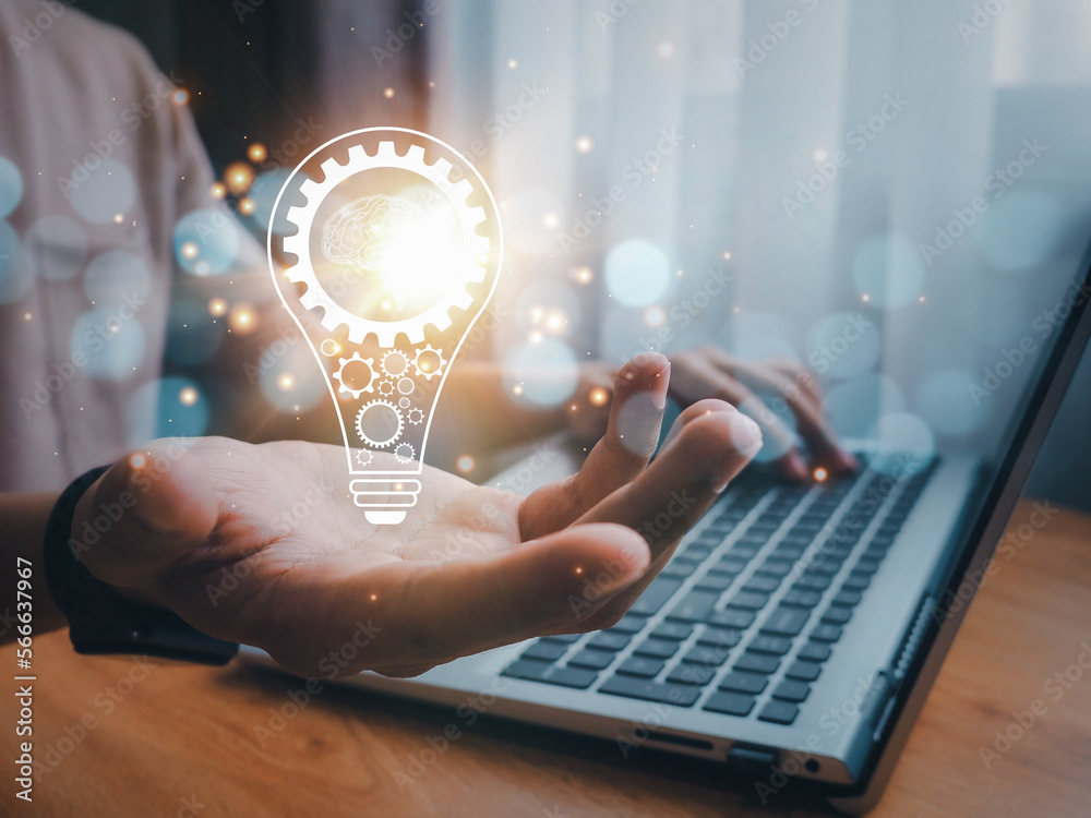 Concept of Ideas for presenting new ideas.Creative and inspiration ...