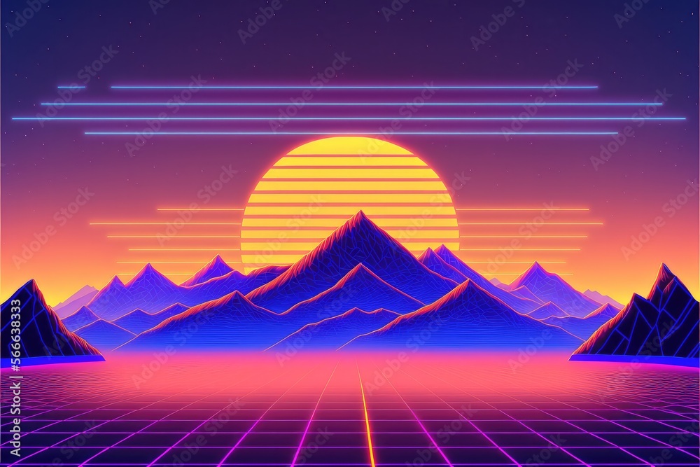 Purple Synthwave Wallpaper