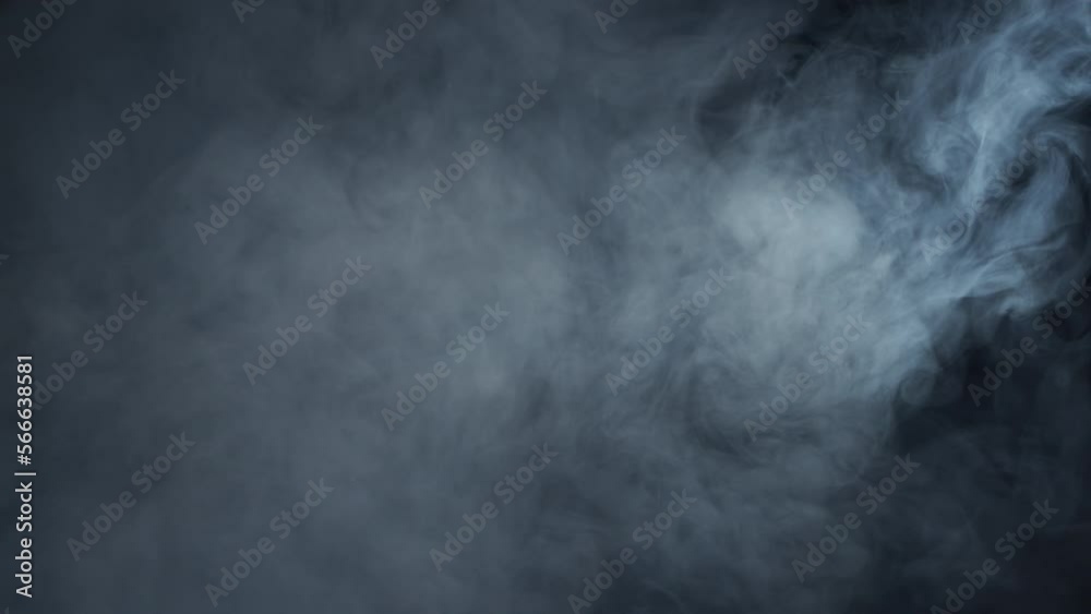 Smoke over black background. Fog or steam abstract dark texture pattern.