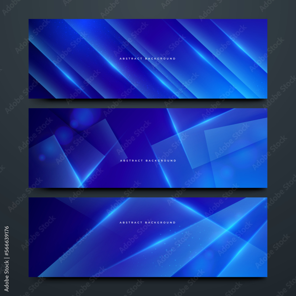 Modern dark blue tech background. Digital technology, deep learning and big data concept. Abstract visual for screen template. Geometric artificial intelligence tech backdrop.