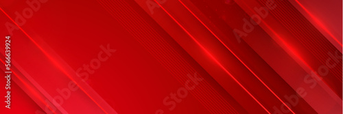 Abstract geometry on dark red background banner. Vector illustration