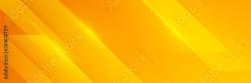 Bright sunny yellow dynamic abstract banner background. Modern fresh business banner for sales, event, holiday, party, halloween, birthday, falling. Fast moving 3d lines with soft shadow