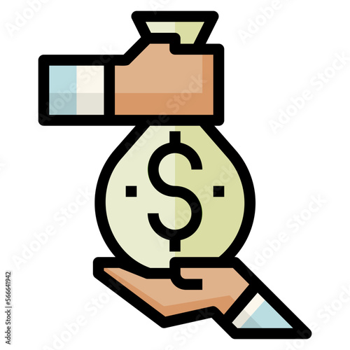 earnings filled outline icon