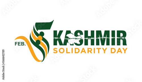 Kashmir Solidarity Day. 5th February. Vector Illustration. 