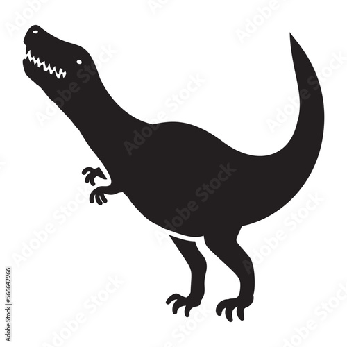 Cute dinosaur vector motif for kids. Hand drawn childlish paleo reptile illustration for quirky art. 