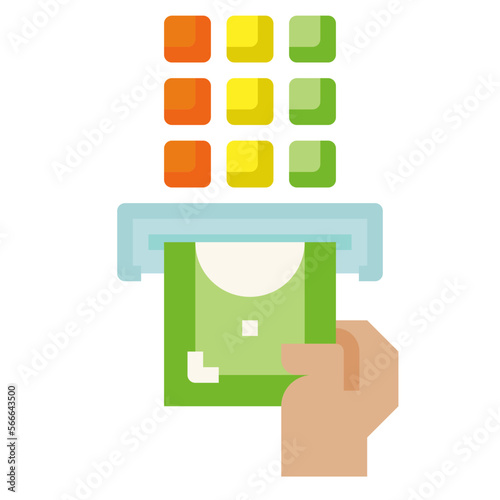 ATM flat icon