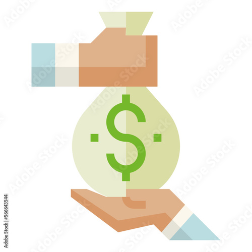 earnings flat icon