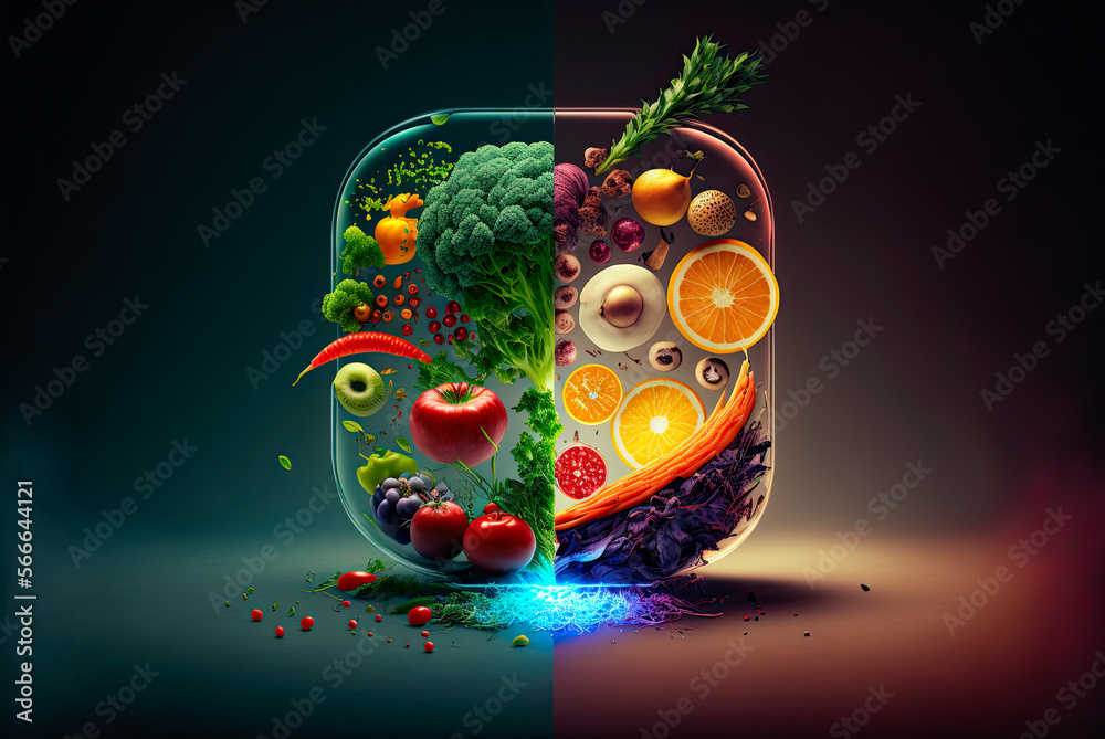 Healthy food concept. Generative AI